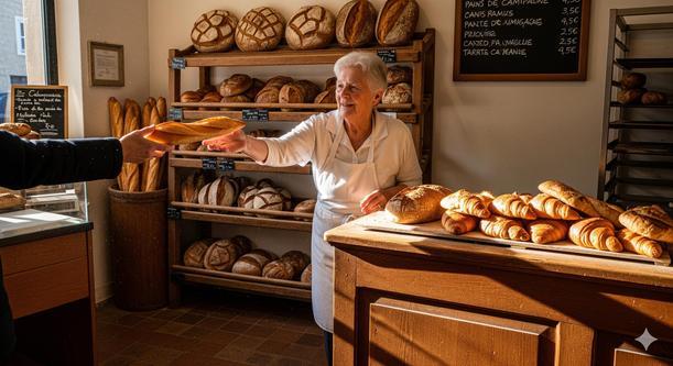 Traditionele Franse bakkerij in een dorp
